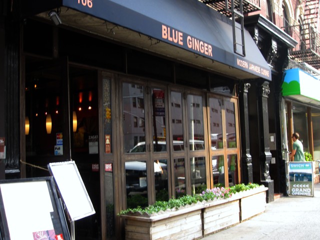 Japanese restaurant Blue Ginger scored a worst-of-Chelsea 82 in a July 2010 inspection, for violations including evidence of mice and flying insects.