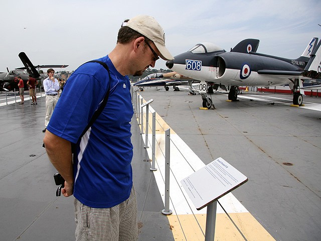 Fritz Schnackenberg, 47, traveled down with his family from Saratoga, NY, to visit the Intrepid on Monday.