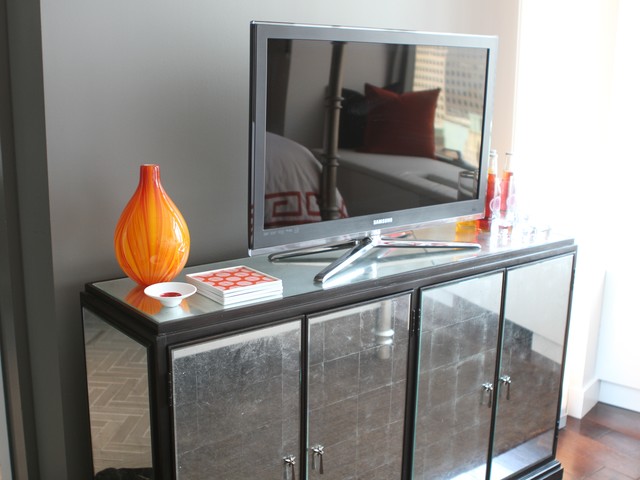 The apartment comes fully furnished, and includes antique pieces alongside a brand-new Samsung LED HDTV.