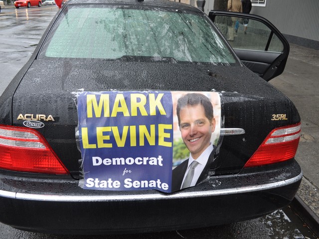 One of a dozen cars in Levine's caravan.