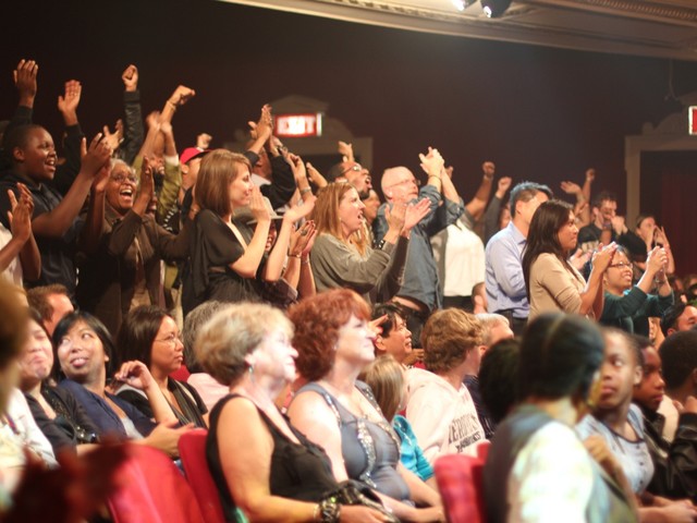 The crowd at the Apollo cheers for their favorite performers, which is how the winners are selected on Amateur Night.