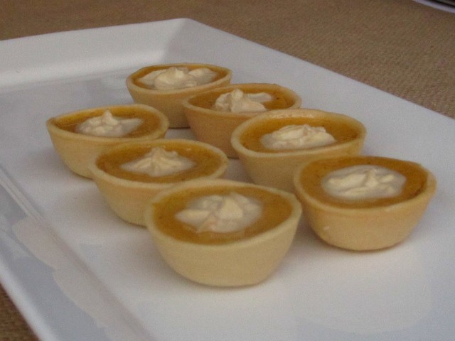 Mini pumpkin cheesecakes from Bridgewaters.