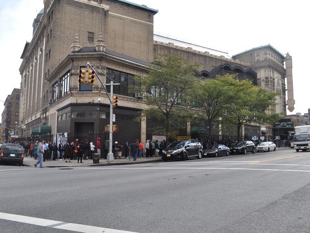 The line into the job fair snaked from 175th Street and Broadway around the block to Wadsworth Avenue and 175th Street.