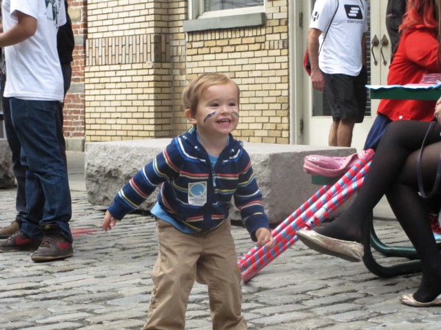Grant Knettel, 2, a Battery Park City resident, enjoyed the live music at Taste of the Seaport.