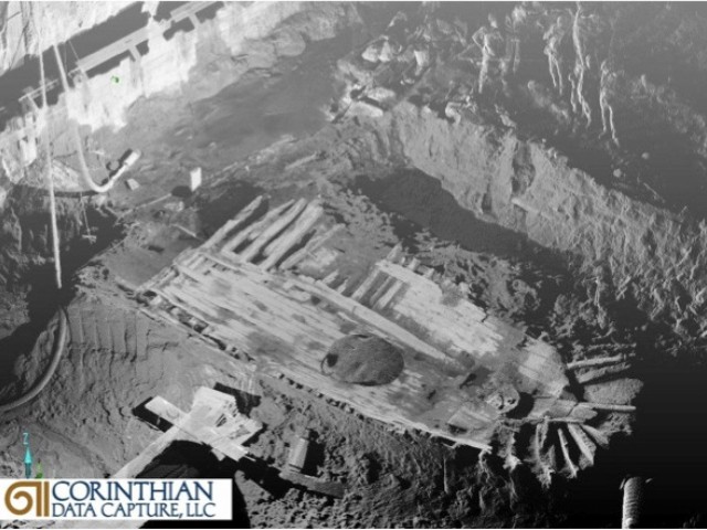 A laser scan of the boat.