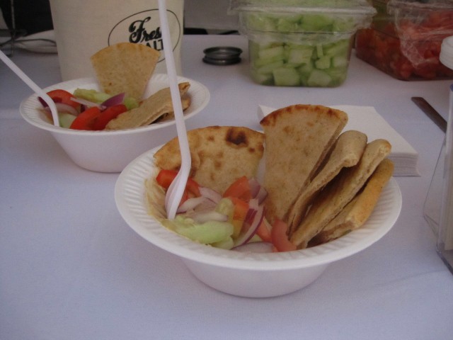Humus and veggies from Fresh Salt.