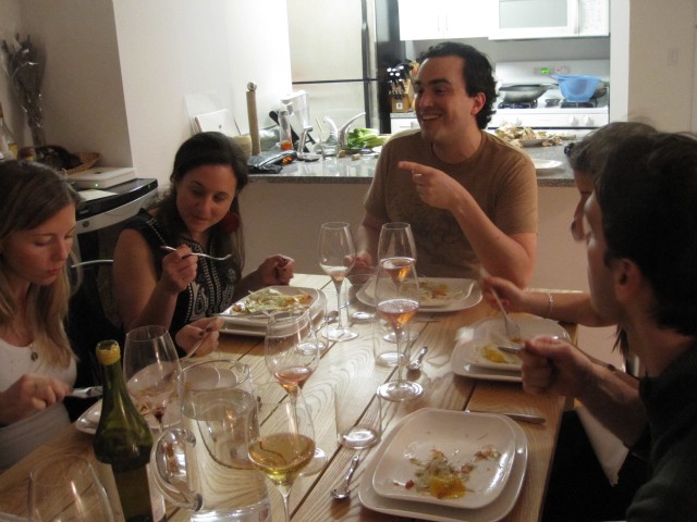 By the end of the evening, everyone laughed and joked like old friends.