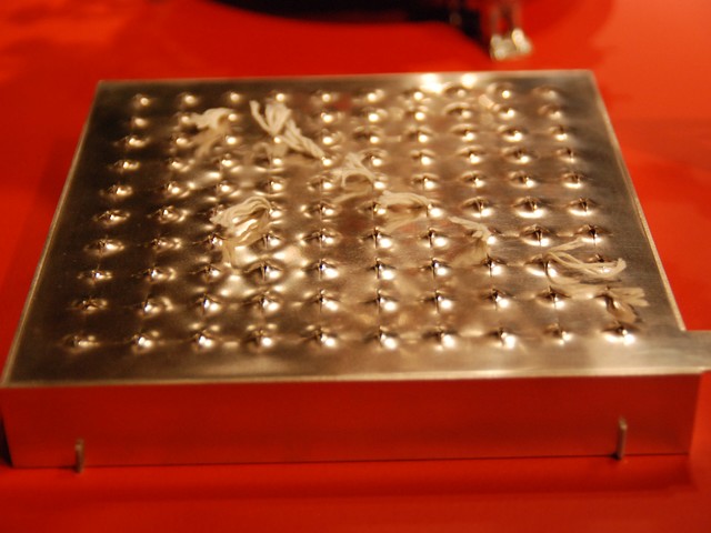 Hanukah Lamp, Amir Shur, Eliat, Israel, 1986. Aluminum: pierced.