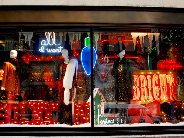 Seasonal style on display at Bergdorf Goodman.