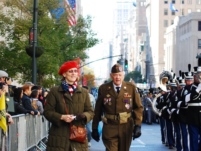 Thousands of service men and women marched down Fifth Avenue for the the 91st annual New York City Veteran's Day Parade Thursday.