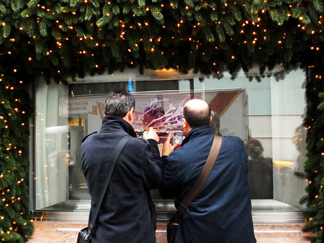 The tiny displays at Tiffany & Co attracted a great deal of attention.