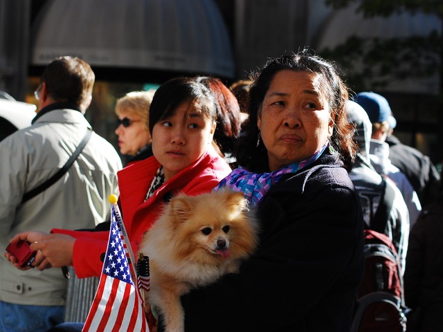 Thousands lined Fifth Avenue to show their support.