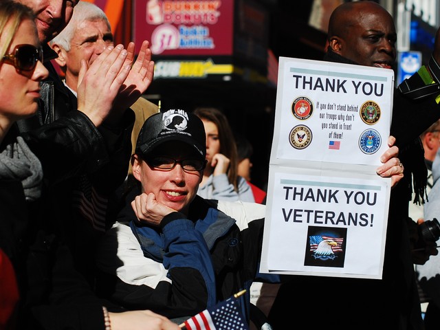 Thousands lined Fifth Avenue to show their support.