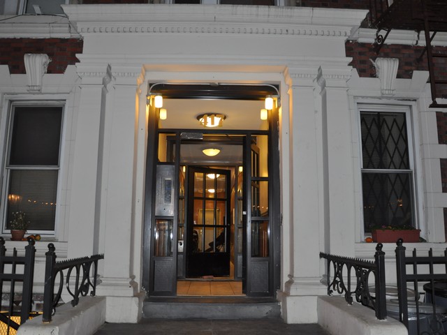 The theater district building were four were arrested in connection to an alleged $6.5 million heroin-sale operation.