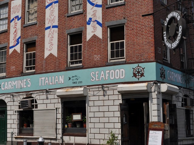 The former Carmine's at the corner of Beekman and Front streets closed at the end of June 2010.