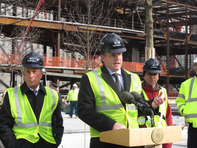 Keating Crown, center, escaped from the 100th floor of the South Tower and described the importance of remembering the survivors of the attack.