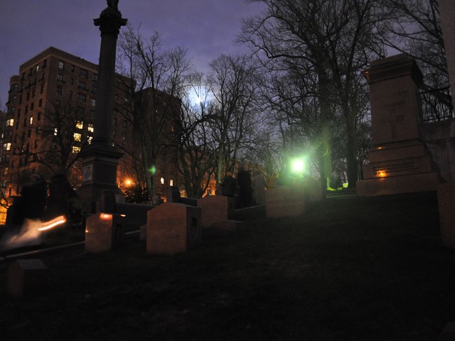 Clement Clarke Moore, author of “Twas the Night Before Christmas,” is buried at the Trinity Cemetery.