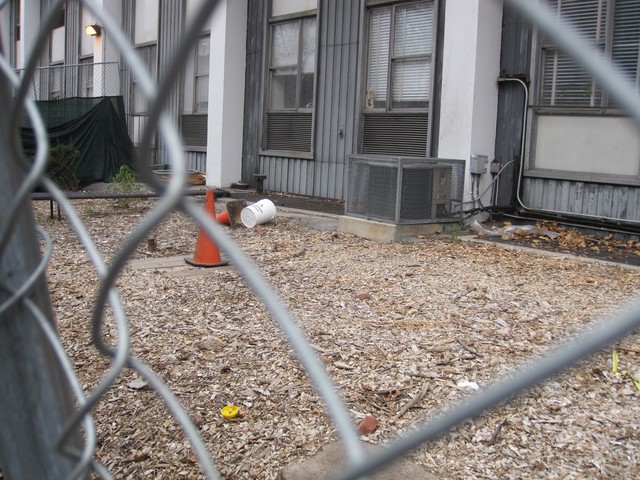 The site of the boilers in front of Washington Square Village.
