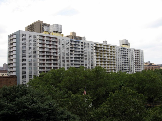 NYU's Washington Square Village, the site of last winter's heating oil spill.