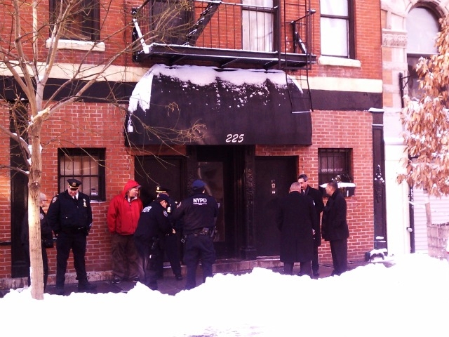 Police investigate a shooting in the East Village.