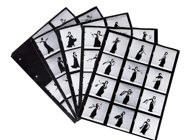 Richard Avedon, group of five contact sheets of a session with Lena Horne. 
Estimate $75-150
Sold for $8,750