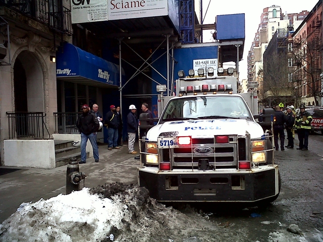 Police and firefighters responded to the scene of a construction accident after two workers fell two stories.