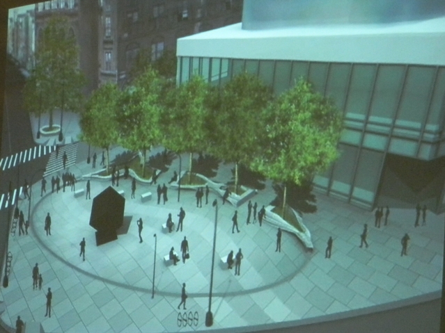 The proposed redesign includes converting the street on Astor Place between Lafayette Street and Cooper Square to a pedestrian plaza.
