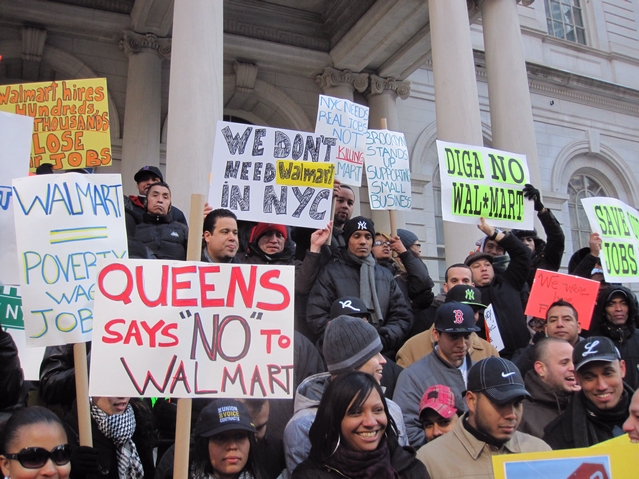 Small business owners said they would not be able to compete with Walmart.