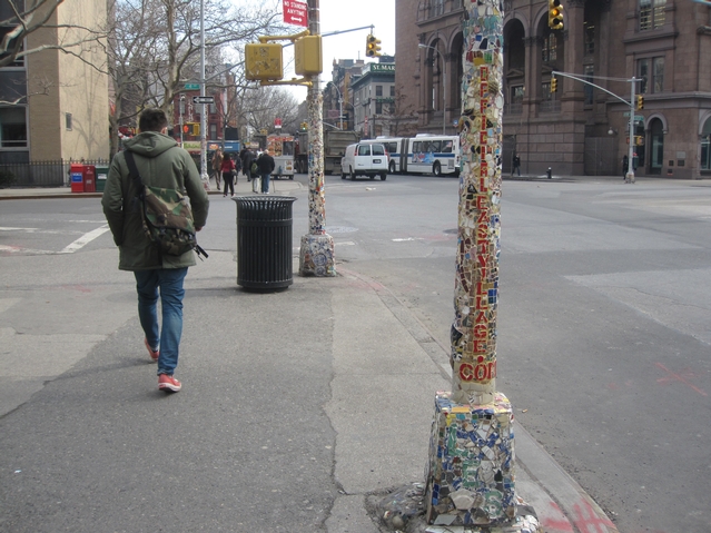 A pair of Power's light poles in Astor Place.