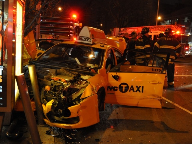 Three drivers were taken to St. Luke's Hospital with minor injuries Sunday morning after a crash at West 92nd Street and Broadway.