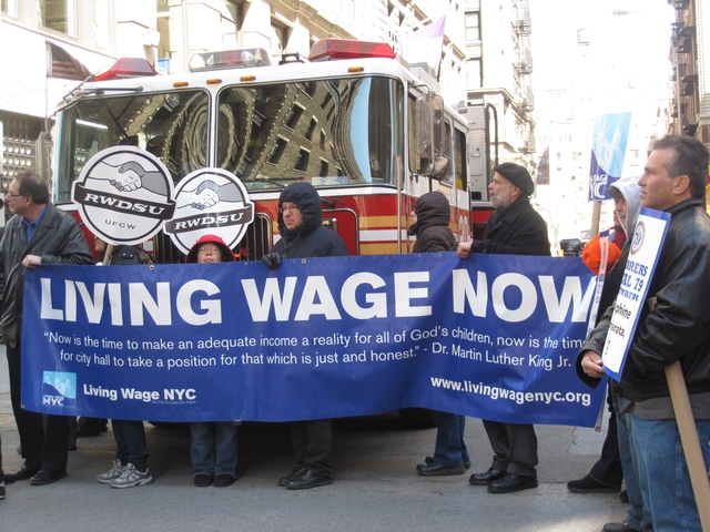 Union organizers came out in force for the Triangle Fire 100th anniversary commemoration.