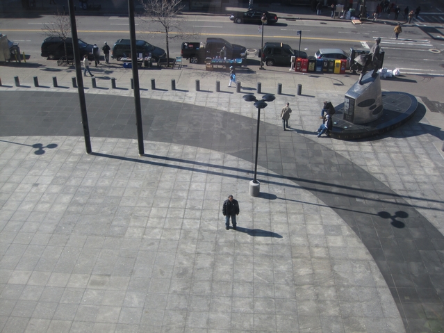 An ariel view of the plaza.