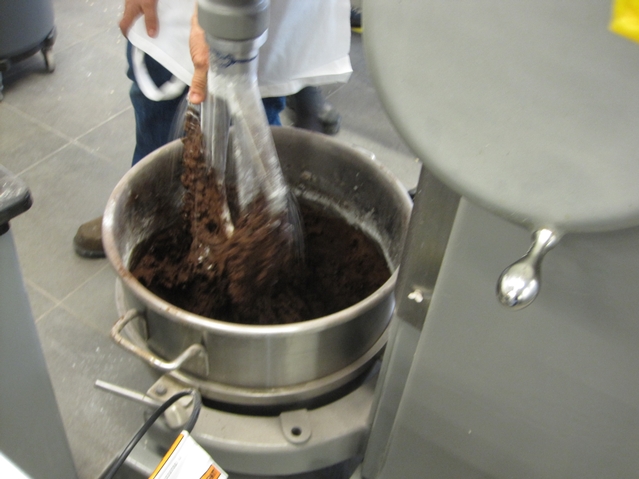 A worker unloads cookie dough at Levain Bakery.