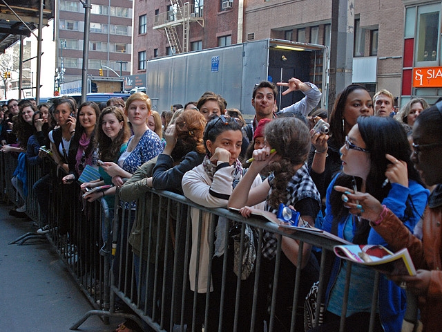 Fans lined up along 51st Street to catch a glimpse of the cast.