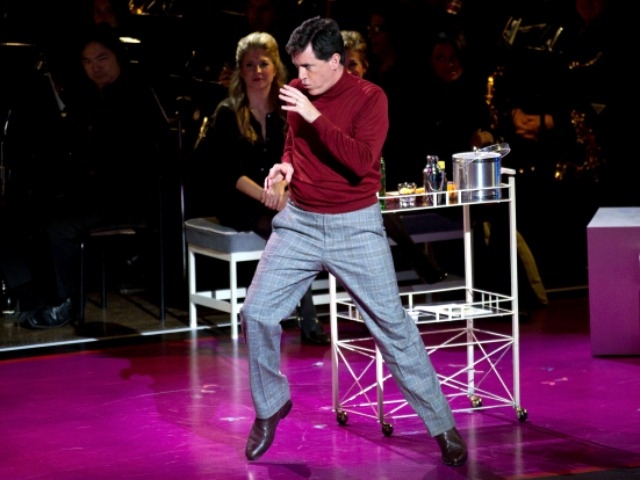 Comedy Central host Stephan Colbert performed in Stephen Sondheim's 