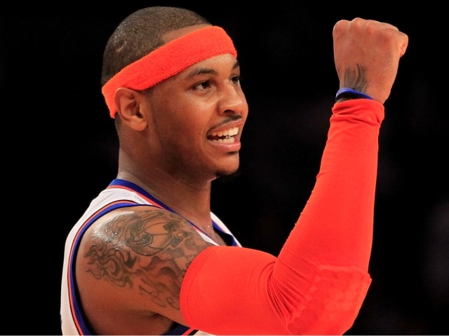 carmelo anthony jersey number with knicks. Carmelo Anthony #7 of the New