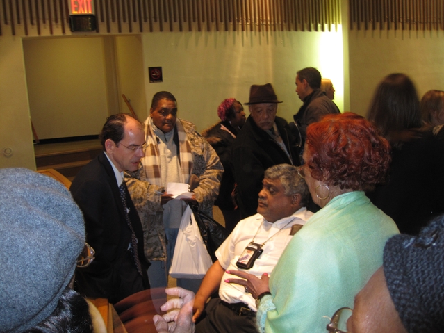 Assistant District Attorneys addressed residents after the town hall.