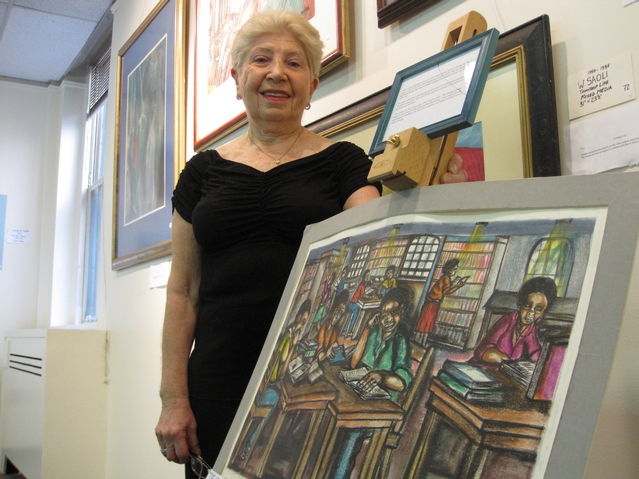 Barbara Lerner-Linder is curating her first exhibit on South African art of the Apartheid era at Countee Cullen library in Harlem.