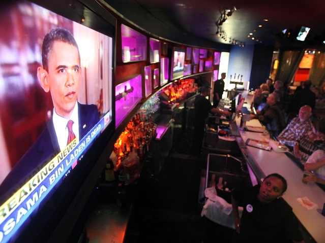 Osama in Laden speaks in this. Osama bin Laden speaks from an