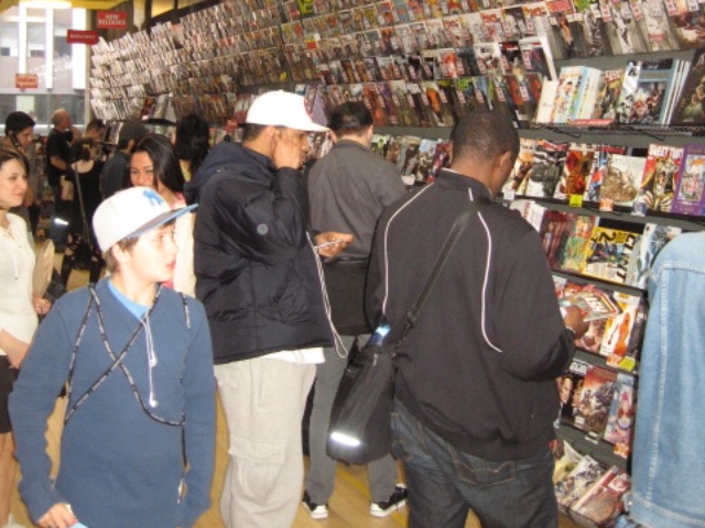Comic book fans at Midtown Comics got to sample free merchandise on Free Comic Book Day.
