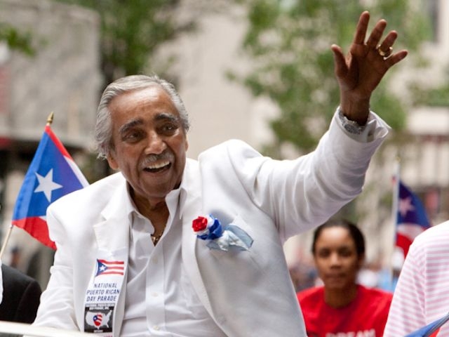 Congressman Charlie Rangel was on hand for the parade.