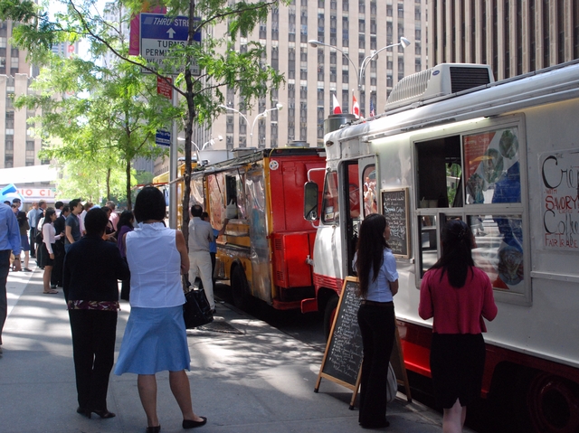 Food trucks used to crowd West 50th Street between Sixth and Seventh avenues.