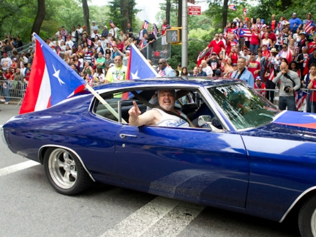 It's a cool ride on display at the parade.