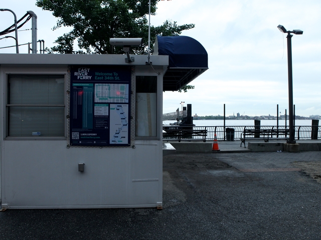 The pier at East 34th Street has a new passenger waiting area that is expected to be completed by 2012.