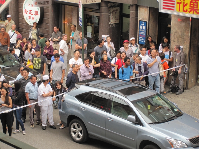 Crowds gathered to gawk at the spectacle.