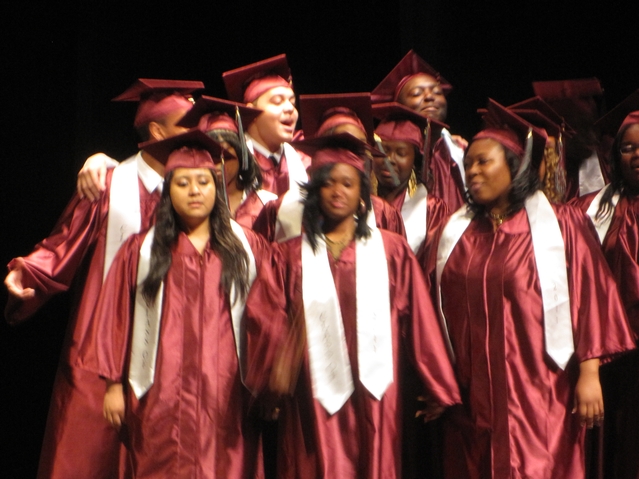 Members of Choir Academy of Harlem's Class of 2011 perform during their graduation ceremony.