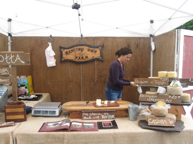 Cheese at the Dancing Ewe Farm's stand at the Union Square greenmarket.