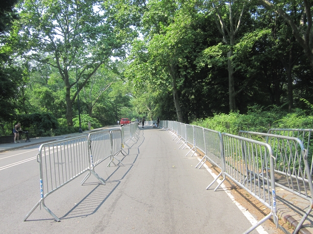 Much of Central Park was fenced off for the concert.