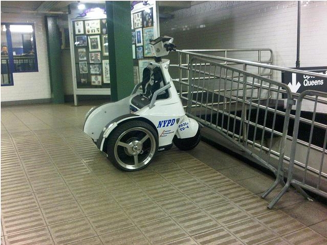 NYPD Segway at Union Square subway station.