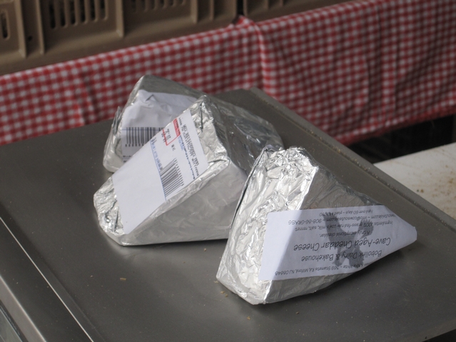 Bobolink, at the Union Square greenmarket, is now pre-packaging it cheddar.